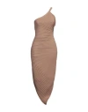 Philosophy Di Lorenzo Serafini Woman Midi Dress Light Brown Size 4 Viscose, Polyamide In Beige