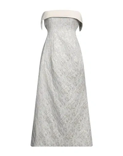 Philosophy Di Lorenzo Serafini Woman Midi Dress Light Grey Size 6 Polyester, Polyamide