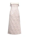Philosophy Di Lorenzo Serafini Woman Midi Dress Light Pink Size 6 Polyester, Polyamide
