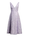 Philosophy Di Lorenzo Serafini Floral-jacquard V-neck Dress In Purple