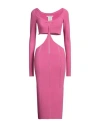 Philosophy Di Lorenzo Serafini Woman Midi Dress Pink Size 8 Viscose, Polyester In Purple