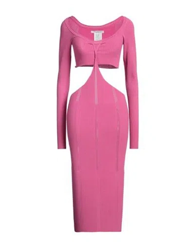 Philosophy Di Lorenzo Serafini Woman Midi Dress Pink Size 8 Viscose, Polyester In Purple