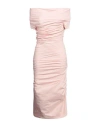 Philosophy Di Lorenzo Serafini Woman Midi Dress Pink Size 4 Polyester, Polyamide, Elastane In Pink