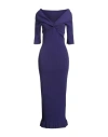 Philosophy Di Lorenzo Serafini Woman Midi Dress Purple Size 10 Viscose, Polyamide In Blue