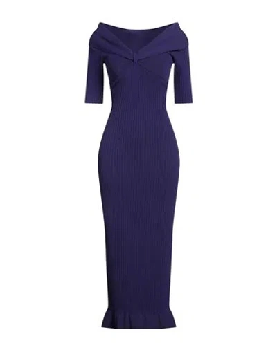Philosophy Di Lorenzo Serafini Woman Midi Dress Purple Size 6 Viscose, Polyamide