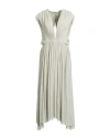 Philosophy Di Lorenzo Serafini Woman Midi Dress Sage Green Size 8 Polyamide In White