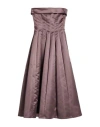 Philosophy Di Lorenzo Serafini Woman Midi Dress Taupe Size 4 Polyester In Grey