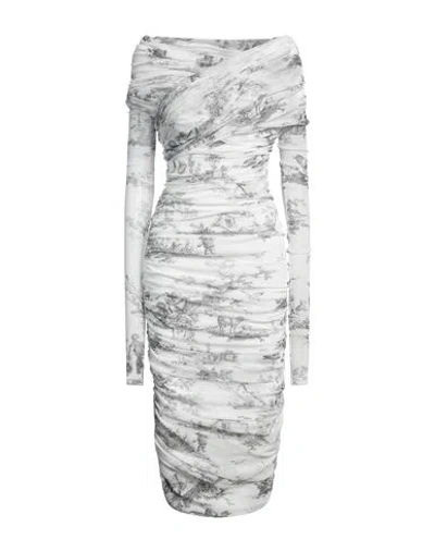 Philosophy Di Lorenzo Serafini Woman Midi Dress White Size 10 Polyamide