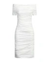 Philosophy Di Lorenzo Serafini Woman Midi Dress White Size 6 Polyester, Polyamide, Elastane
