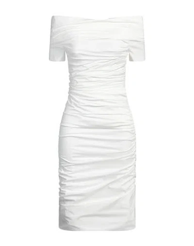 Philosophy Di Lorenzo Serafini Woman Midi Dress White Size 6 Polyester, Polyamide, Elastane