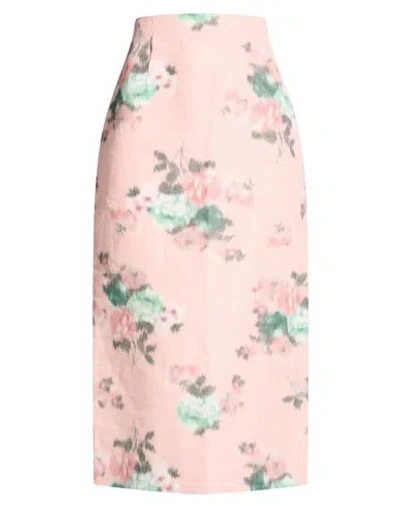 Philosophy Di Lorenzo Serafini Woman Midi Skirt Blush Size 8 Linen, Polyester In Pink