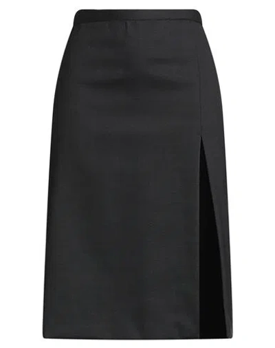 Philosophy Di Lorenzo Serafini Woman Midi Skirt Charcoal Size 8 Polyester, Wool, Elastane In Black