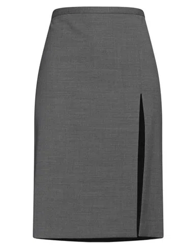 Philosophy Di Lorenzo Serafini Woman Midi Skirt Grey Size 6 Polyester, Wool, Elastane