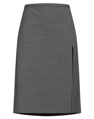 Philosophy Di Lorenzo Serafini Woman Midi Skirt Lead Size 8 Polyester, Wool, Elastane