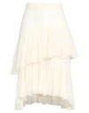 Philosophy Di Lorenzo Serafini Woman Midi Skirt Off White Size 4 Cotton, Polyamide In White