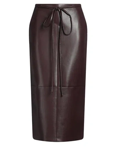 Philosophy Di Lorenzo Serafini Woman Midi Skirt Plum Size 8 Polyester, Polyurethane Resin In Purple