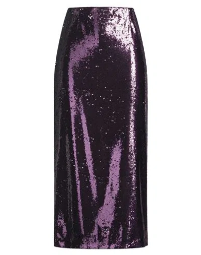 Philosophy Di Lorenzo Serafini Woman Midi Skirt Purple Size 4 Polyester, Polyamide