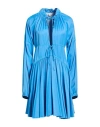 Philosophy Di Lorenzo Serafini Woman Mini Dress Azure Size 4 Viscose In Blue