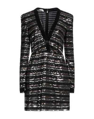 PHILOSOPHY DI LORENZO SERAFINI PHILOSOPHY DI LORENZO SERAFINI WOMAN MINI DRESS BLACK SIZE 4 POLYESTER