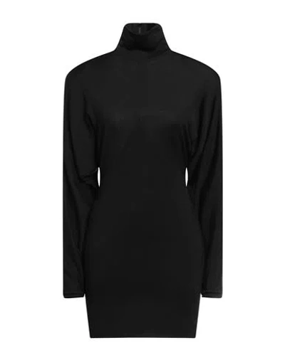 Philosophy Di Lorenzo Serafini Woman Mini Dress Black Size 6 Lyocell, Virgin Wool