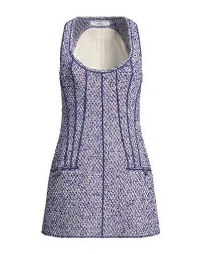 Philosophy Di Lorenzo Serafini Woman Mini Dress Blue Size 12 Cotton, Acrylic, Wool, Polyester, Polya