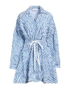 Philosophy Di Lorenzo Serafini Woman Mini Dress Blue Size 4 Cotton In Multi