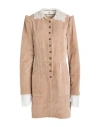 Philosophy Di Lorenzo Serafini Woman Mini Dress Blush Size 6 Cotton, Linen, Polyamide In Neutral