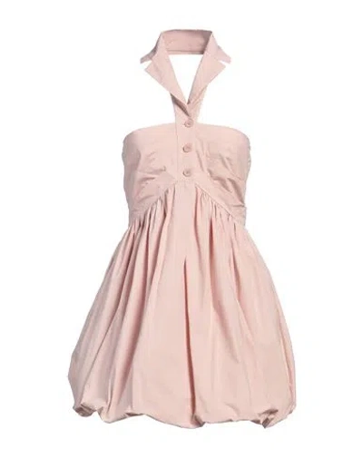 PHILOSOPHY DI LORENZO SERAFINI PHILOSOPHY DI LORENZO SERAFINI WOMAN MINI DRESS BLUSH SIZE 8 COTTON, ELASTANE