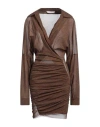 Philosophy Di Lorenzo Serafini Woman Mini Dress Brown Size 6 Polyamide