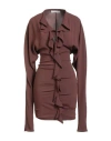 Philosophy Di Lorenzo Serafini Woman Mini Dress Brown Size 6 Triacetate, Polyester