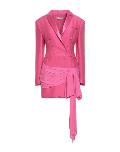 Philosophy Di Lorenzo Serafini Woman Mini Dress Fuchsia Size 6 Viscose, Polyester In Pink