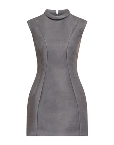PHILOSOPHY DI LORENZO SERAFINI PHILOSOPHY DI LORENZO SERAFINI WOMAN MINI DRESS LEAD SIZE 6 POLYESTER, ELASTANE