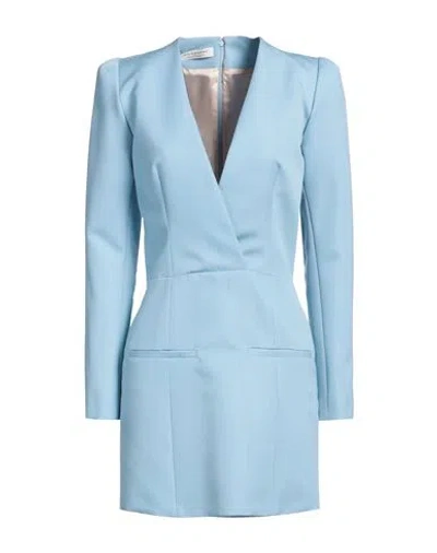 Philosophy Di Lorenzo Serafini Woman Mini Dress Light Blue Size 2 Virgin Wool, Polyester