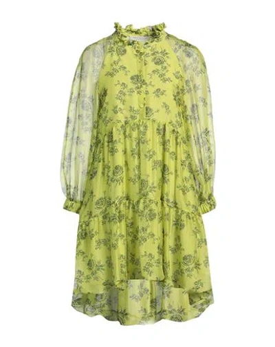 Philosophy Di Lorenzo Serafini Woman Mini Dress Lime Green Size 6 Silk