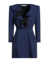 Shop Philosophy Di Lorenzo Serafini Woman Mini Dress Midnight Blue Size 4 Virgin Wool, Cotton