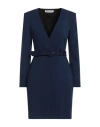 Philosophy Di Lorenzo Serafini Woman Mini Dress Navy Size 4 Viscose, Polyamide, Elastane In Blue