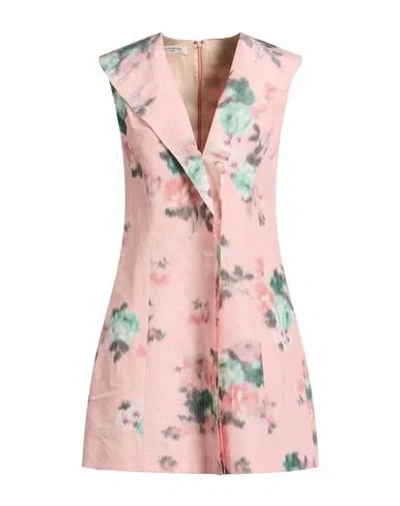 Philosophy Di Lorenzo Serafini Woman Mini Dress Pink Size 6 Linen, Polyester