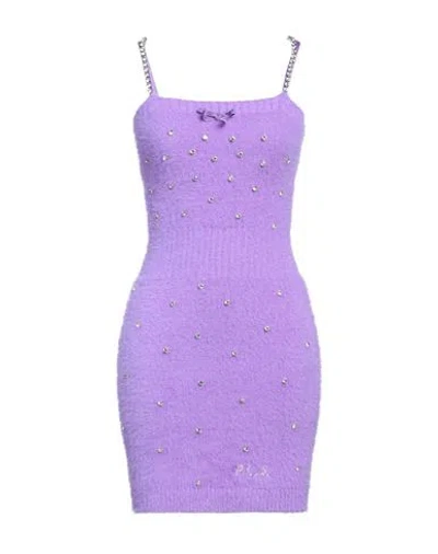 Philosophy Di Lorenzo Serafini Woman Mini Dress Purple Size 8 Polyamide, Elastane
