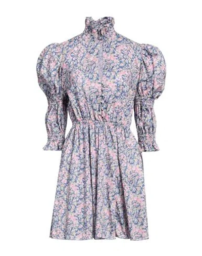 Philosophy Di Lorenzo Serafini Woman Mini Dress Slate Blue Size 6 Cotton, Polyamide In Pink