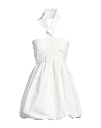Philosophy Di Lorenzo Serafini Woman Mini Dress White Size 4 Cotton, Elastane