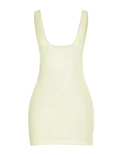 Philosophy Di Lorenzo Serafini Woman Mini Dress Yellow Size 4 Polyamide, Mohair Wool, Wool In Green