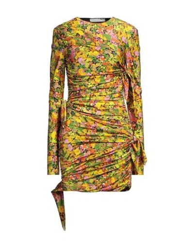 Philosophy Di Lorenzo Serafini Woman Mini Dress Yellow Size 6 Polyamide, Elastane