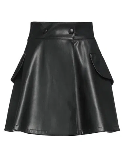 Philosophy Di Lorenzo Serafini Woman Mini Skirt Black Size 8 Polyester, Polyester Resin