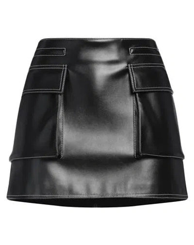 Philosophy Di Lorenzo Serafini Woman Mini Skirt Black Size 4 Polyester, Polyurethane Resin