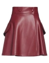 Philosophy Di Lorenzo Serafini Woman Mini Skirt Burgundy Size 8 Polyester, Polyester Resin