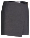 Philosophy Di Lorenzo Serafini Woman Mini Skirt Charcoal Size 6 Polyester, Virgin Wool, Elastane, Po In Gray