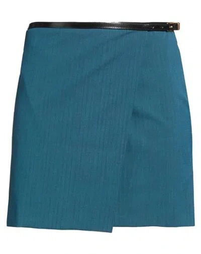 Philosophy Di Lorenzo Serafini Woman Mini Skirt Dark Green Size 6 Polyester, Virgin Wool, Elastane,