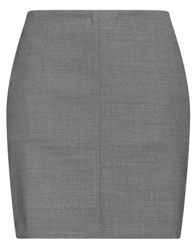 Philosophy Di Lorenzo Serafini Woman Mini Skirt Grey Size 8 Polyester, Wool, Elastane