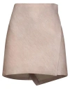 Philosophy Di Lorenzo Serafini Woman Mini Skirt Khaki Size 6 Polyester, Elastane In Neutral