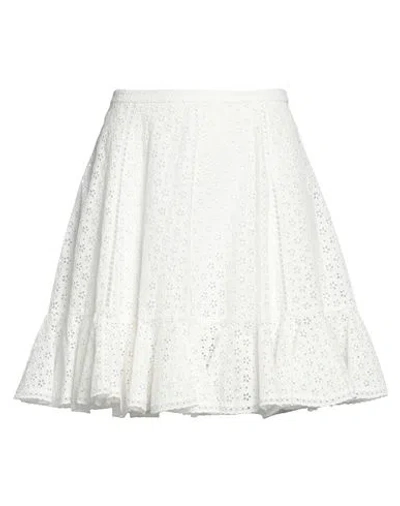 Philosophy Di Lorenzo Serafini Woman Mini Skirt White Size 4 Cotton, Polyester